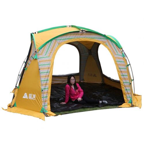  ZCY Outdoor Camping Tent for 4-6 Person, Frame Dome Tents Sunscreen for Travel Huiking and Family Festival Teepee