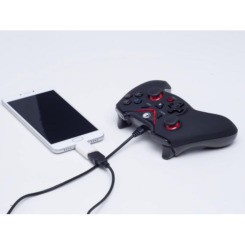  [아마존베스트]ZD Ifyoo V One Vibration Feedback Wired USB Game Controller Gamepad Joystick for PC Windows XP/7/8/8.1/10), PS3and Android, red black