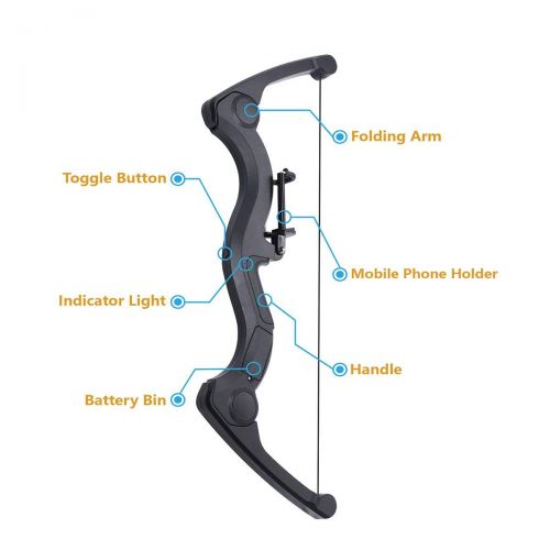  ZD Foldable Bow for Kids & Adults,AR Game Bow Arrow, AR Bluetooth Connect All iOS & Andriod Smart Phone for Virtual Reality Fun with Games