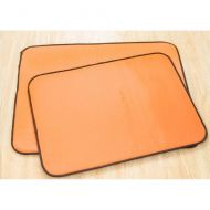 ZDJR Dog cat Cooling Bed Mat for Crate Kennel, Soft Slipcover Breathable Cooling Pad, Non Toxic & Non Sticking & Skin-Friendly,Orange