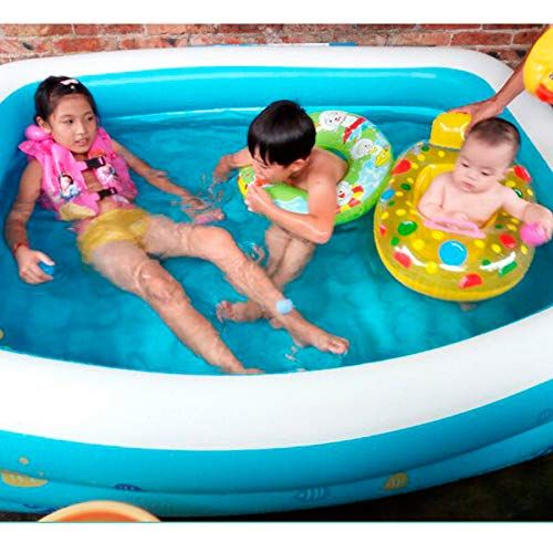 인플레터블 ZDYG Childrens Inflatable Pool, Inflatable Bathtub,Bubble Bottom, Electric Pump, Swimming Ring, Marine Ball,for Child/Baby/Family-150x105x55cm180x140x60cm