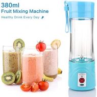 ZDYLM-Y Smoothie Mini Standmixer Wiederaufladbare tragbare Multifunktions-Mini-Saftschale, Mit 2 Klingen, Smoothie Blender,Blue