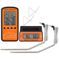 ZDYLM-Y Digital Meat Thermometer, Wireless with Water-Proof Dual Probe Kitchen Food Cooking Thermometer for BBQ, Smoker, Grill, Oven, Meat Thermometer with Timer Functions