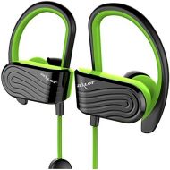 [아마존 핫딜] ZEALOT Bluetooth Headphones, Best Waterproof Wireless Sport Earphones w/Mic, HiFi Stereo Sweatproof in-Ear Earbuds for Running Gym Workout 8 Hour Noise Cancelling Headsets(Black-Green)
