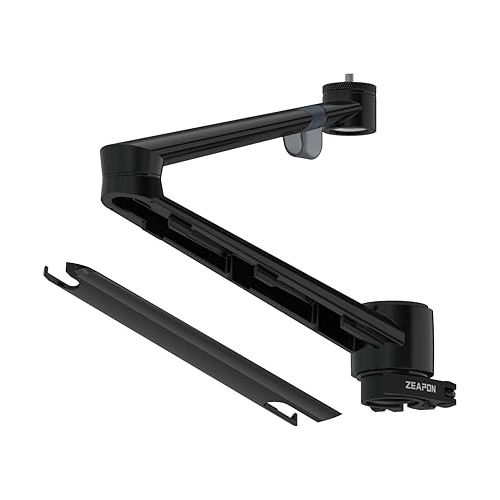  Zeapon [Official] Volgtopus Camera Desk Mount with Folding Boom Arms, Overhead Folding Mic arm, Webcam Desk Mount for Livestream, Video Light, Broadcast, Podcasting