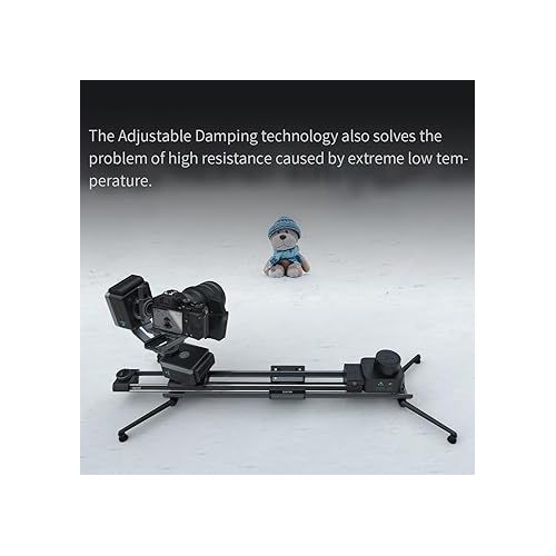  Zeapon Micro 3 E700 Double Distance Motorized Camera Slider, 30''/77cm Travel Distance, Compact Slider with carrying case, Motor Quick Switching, 10-26Lbs Payload and Adjustable Sliding Damping Design