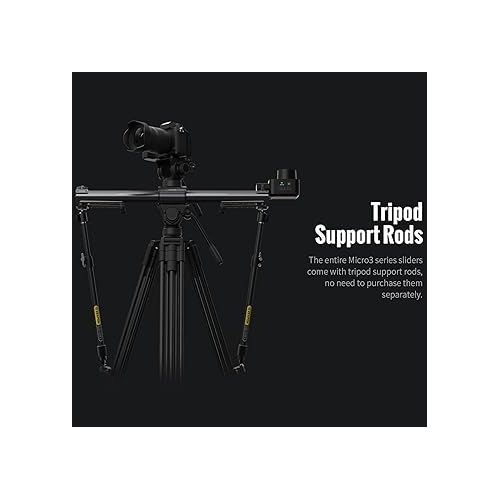  Zeapon Micro 3 E700 Double Distance Motorized Camera Slider, 30''/77cm Travel Distance, Compact Slider with carrying case, Motor Quick Switching, 10-26Lbs Payload and Adjustable Sliding Damping Design
