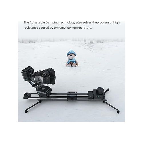  Zeapon Micro3 E700 Motorized Double Distance Camera Slider, Travel Distance 30.3 Inch, Hellaflush Design 4KG-12KG Super Payload, Vacuum Adjustable Damping, Stable Shooting, App Control