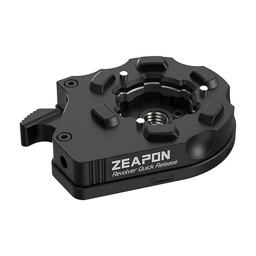  ZEAPON Revolver Quick Release Plate Camera Mounting Adapter Quick Setup Kit with 1/4'' Screw for Canon/Sony/Nikon Cameras/Zhiyun/Feiyu/DJI/Moza Stablizers