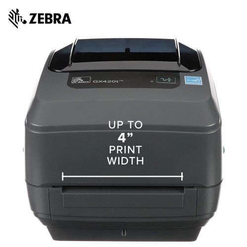  [아마존베스트]ZEBRA Zebra - GX420t Thermal Transfer Desktop Printer for Labels, Receipts, Barcodes, Tags, and Wrist Bands - Print Width of 4 in - USB, Serial, and Ethernet Port Connectivity