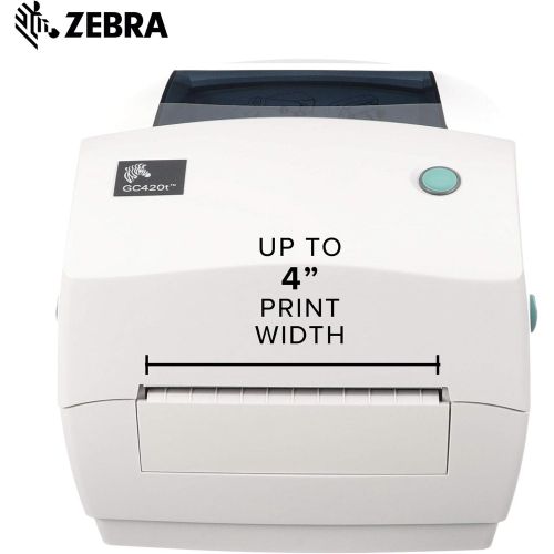  [아마존베스트]Zebra GC420t Thermal Transfer Desktop Printer Print Width of 4 in USB Serial and Parallel Port Connectivity GC420-100510-000