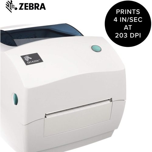  [아마존베스트]Zebra GC420t Thermal Transfer Desktop Printer Print Width of 4 in USB Serial and Parallel Port Connectivity GC420-100510-000