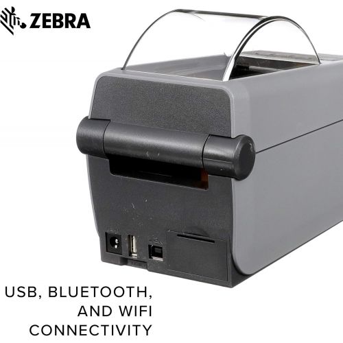  Zebra Technologies Zebra - ZD410 Wireless Direct Thermal Desktop Printer for Labels, Receipts, Barcodes, Tags, and Wrist Bands - Print Width of 2 in - USB, Bluetooth, and Wifi Connectivity