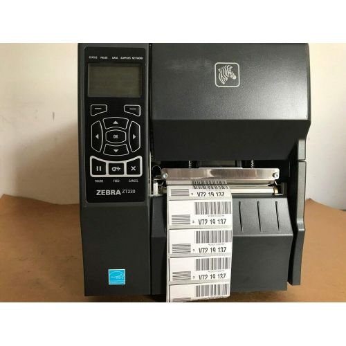  Zebra Stripe ZT230 Thermal Barcode Printer Tested W/ Prints