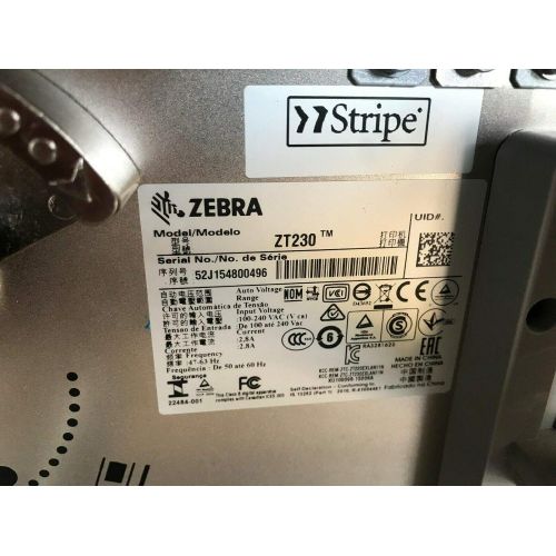  Zebra Stripe ZT230 Thermal Barcode Printer Tested W/ Prints