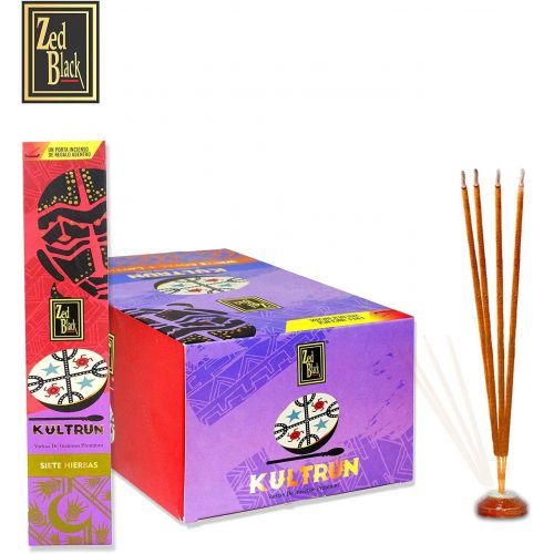 제드 인센스스틱 Zed Black Seven Herbs Masala Incense Sticks Hand Rolled Agarbatti Fine Quality Incense Sticks for Purification, Relaxation, Positivity, Yoga, Meditation