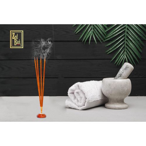 제드 인센스스틱 Zed Black Seven Herbs Masala Incense Sticks Hand Rolled Agarbatti Fine Quality Incense Sticks for Purification, Relaxation, Positivity, Yoga, Meditation