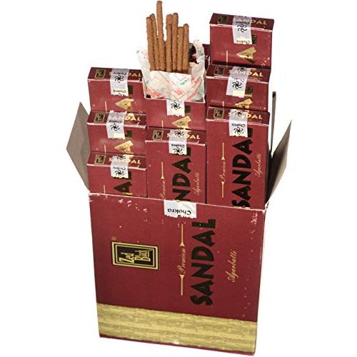 제드 인센스스틱 ZED BLACK Premium Incense - Sandal Agarbatti - 12 Packets of 8 Sticks Each