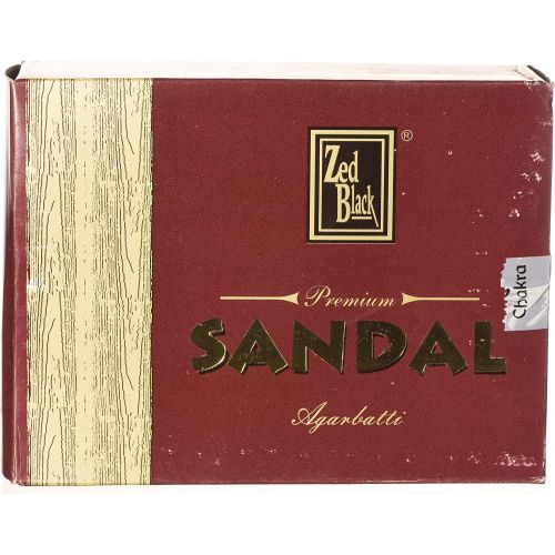 제드 인센스스틱 ZED BLACK Premium Incense - Sandal Agarbatti - 12 Packets of 8 Sticks Each