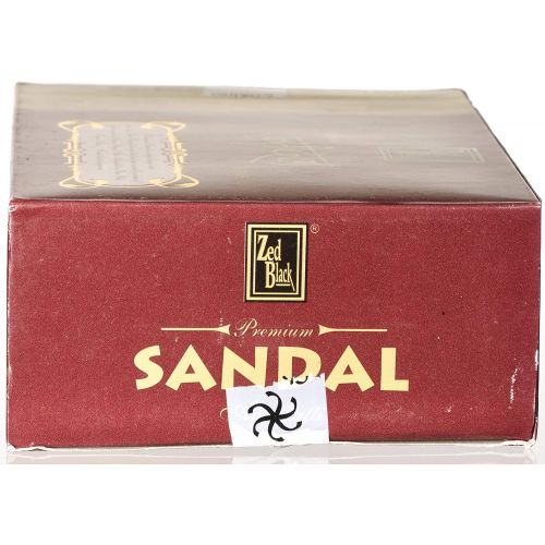 제드 인센스스틱 ZED BLACK Premium Incense - Sandal Agarbatti - 12 Packets of 8 Sticks Each