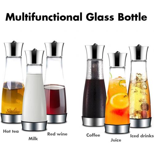  ZEFS--ESD Coffee Maker, Coffee Maker Pot Mocha Cold Brew Cafetera Filter Coffee Pot Leakproof Thick Glass Tea Infuser Percolator Tool Espresso Maker (Color : Clear)