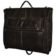 ZEGUR David King & Co. Distressed Leather Garment Bag, Cafe, One Size