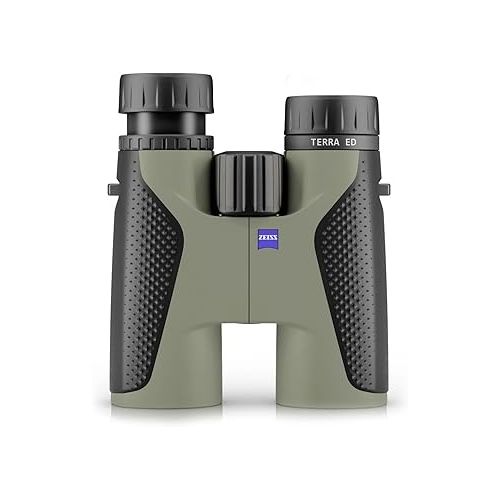  ZEISS Terra ED Binoculars 8x42 Waterproof, and Fast Focusing with Coated Glass for Optimal Clarity in All Weather Conditions for Bird Watching, Hunting, Sightseeing, Black-Green (Black-Green)