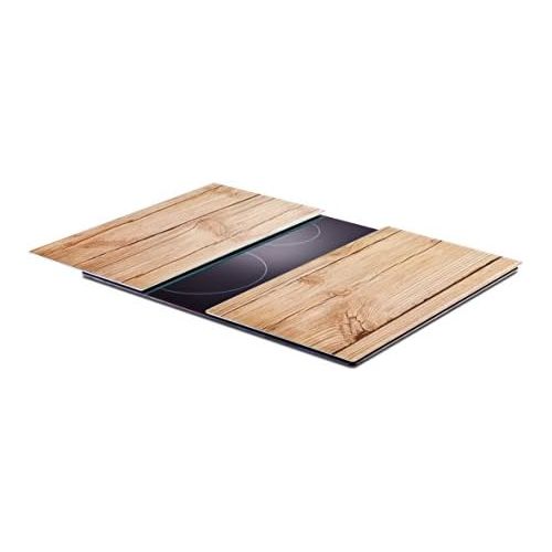  [아마존베스트]ZELLER PRESENT SCHOENER LEBEN. PRAKTISCH WOHNEN. Zeller Hob Covers / Chopping Boards in Marble, Set of 2, 52 x 30 x 0.8 cm