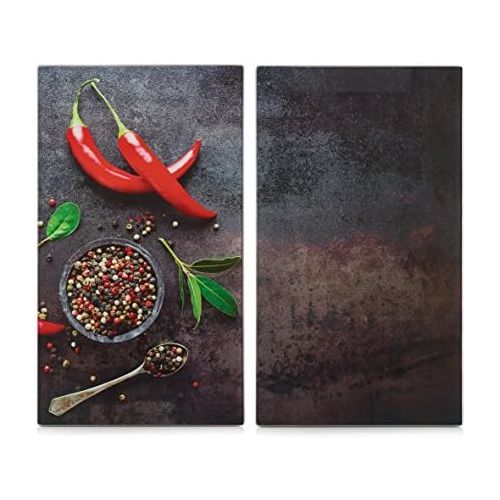  [아마존베스트]ZELLER PRESENT SCHOENER LEBEN. PRAKTISCH WOHNEN. Zeller Hob Covers / Chopping Boards in Marble, Set of 2