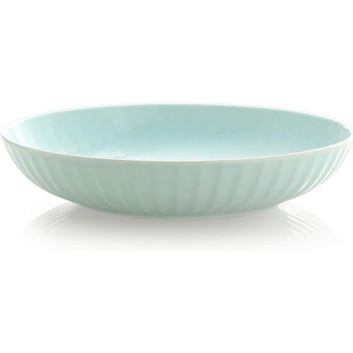  [아마존베스트]ZEN Pleats Porcelain Salad Pasta Bowls 23oz Set of 6 (Mixed Color)