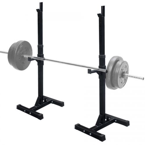  ZENY Zeny Pair of Adjustable Barbell Rack Stand Squat Bench Press Home GYM Weight Liftting Fitness Exercise