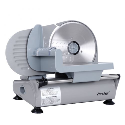  ZENY Zeny 7.5Commercial Stainless Steel Semi-Auto Meat Slicer, Cheese Food Electric Deli Slicer Veggies Cutter (#150W)