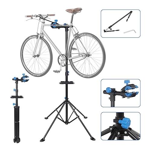  ZENY Adjustable Bike Repair Stand, Shop Home Bicycle Mechanic Maintenance Rack, Portable Quick Release Bicycle Maintenance Workstand