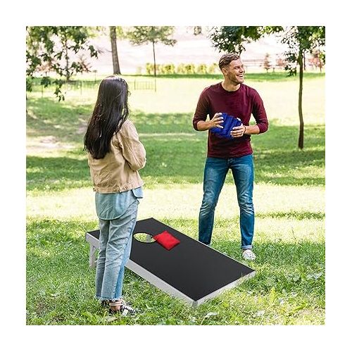  ZENY Cornhole Set 3x2 ft, Portable Corn Hole Boards, Outdoor Cornhole Game Set, Foldable Aluminum Boards, Lightweight