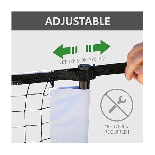  ZENY Portable Pickleball Net Set System with Metal Frame and 22FT Regulation Size Pickball Net with Carry Bag for Backyard, Driveways, Outdoor Game