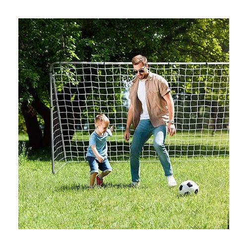  ZENY 12'x6' Portable Soccer Goal for Backyard Kids Adults Soccer Net and Frame for Home Backyard Practice Training Goals Soccer Field Equipment