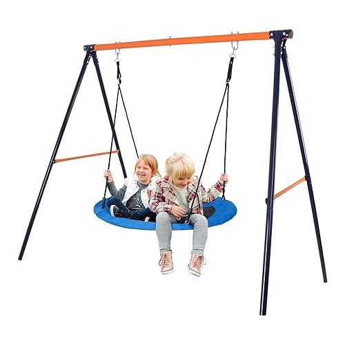  ZENY Swing Stand Frame Heavy Duty A-Frame Swing Set for Kids Adults Outdoor Backyard Play Fun Weight Capacity 440lbs