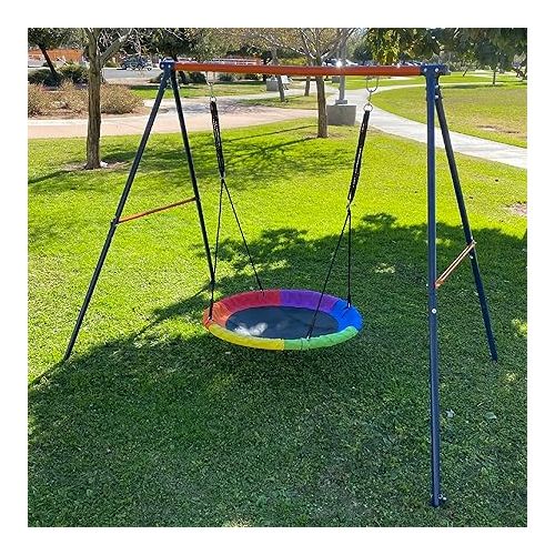  ZENY Swing Stand Frame Heavy Duty A-Frame Swing Set for Kids Adults Outdoor Backyard Play Fun Weight Capacity 440lbs