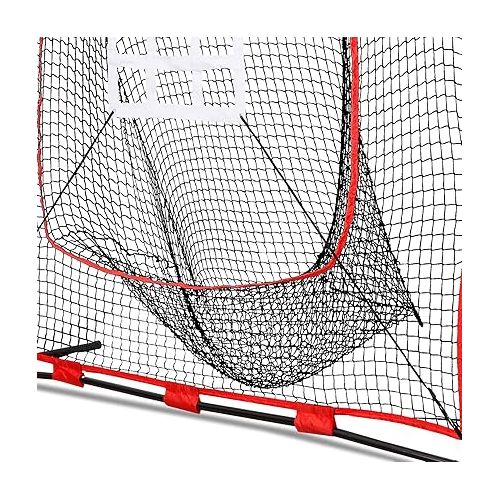  ZENY 7x7 Baseball Softball Practice Hitting Net with Batting Tee Pratice Pitching Batting Fielding with Strike Zone Target and Carrying Bag
