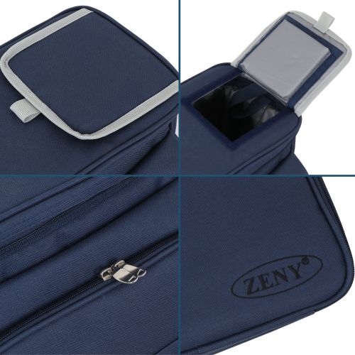  ZENY Picnic Backpack Basket Bag w/Cooler Compartment, Detachable Bottle/Wine Holder, Fleece Blanket, Plates and Cutlery Set