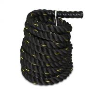 ZENY Battle Rope 1.5 Diameter 100% Poly Dacron 30ft Length Workout Exercise Rope Undulation Core Strength Training Equipment Conditioning Rope