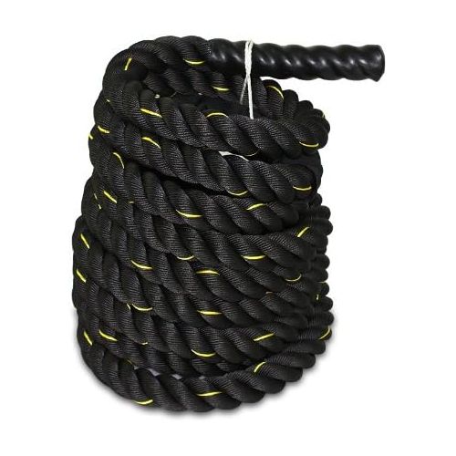  ZENY Battle Rope 1.5 Diameter 100% Poly Dacron 30ft Length Workout Exercise Rope Undulation Core Strength Training Equipment Conditioning Rope