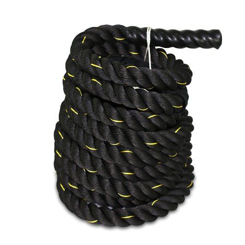  ZENY Battle Rope 1.5 Diameter 100% Poly Dacron 30ft Length Workout Exercise Rope Undulation Core Strength Training Equipment Conditioning Rope