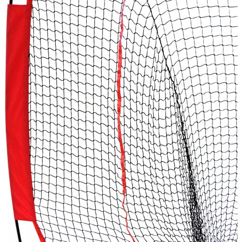  ZENY 7 x 7 Baseball Softball Practice Hitting Pitching Batting Net with Bow Frame,Carry Bag,Great for All Skill Levels + Foldable Ball Caddy