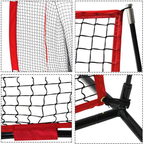  ZENY 7 x 7 Baseball Softball Practice Hitting Pitching Batting Net with Bow Frame,Carry Bag,Great for All Skill Levels + Foldable Ball Caddy