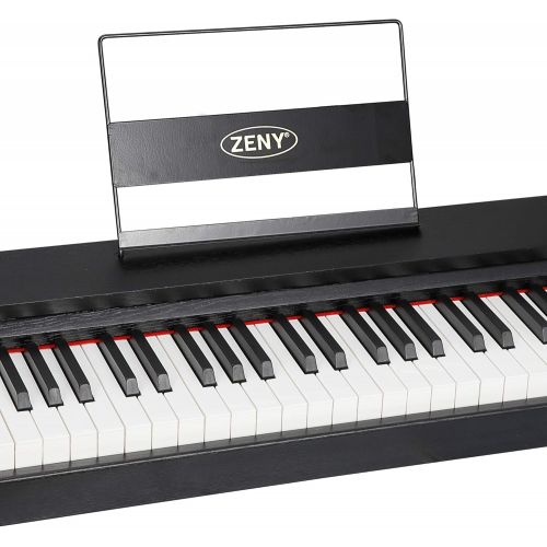  [아마존베스트]ZENY 88 Key Beginner Digital Piano Full Size Keyboard with Semi Weighted Keys, Built in Speakers and Power Supply