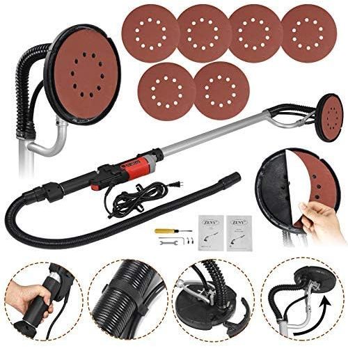  [아마존베스트]ZENY 800W Electric Drywall Sander Adjustable Variable Speed w/ 6 Sand Pads