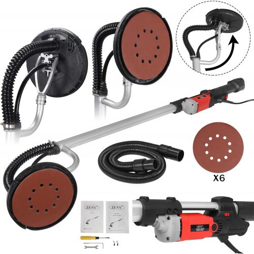  [아마존베스트]ZENY 800W Electric Drywall Sander Adjustable Variable Speed w/ 6 Sand Pads