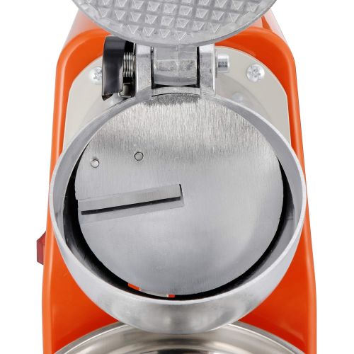  [아마존베스트]ZENY Ice Crushers Machine Electric Snow Cone Maker Stainless Steel Shaved Ice Machine 145lbs Per Hour (Orange)