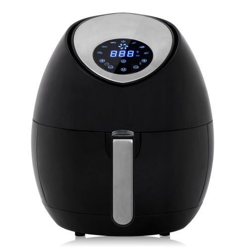  ZENY Electric Air Fryer wTouch Screen Control 1500W 3.7QT, 7 Presets, wRecipes & CookBook